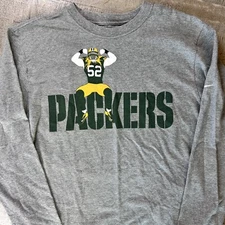 Green Bay Packers Shirt Adult Medium Gray Green Nike Football Athletic Mens