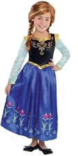 Disney Frozen Anna Child Costume Medium 8 - 10 Dress 1 Piece With Wig Included