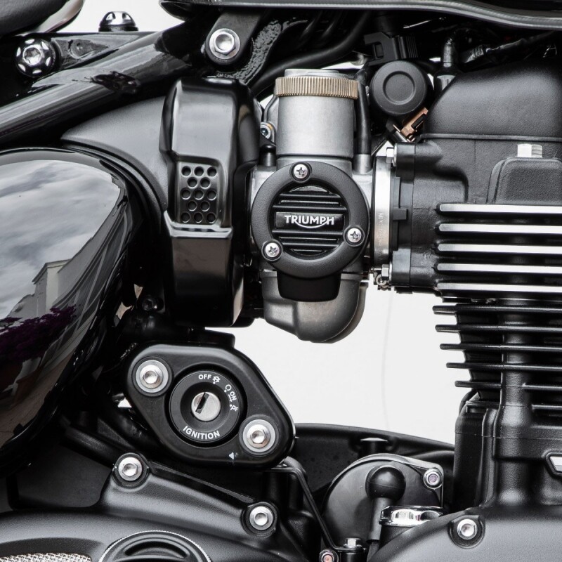 Genuine Triumph Bobber 1200cc Motorcycle Intake Cover Kit Black アレクサンドリアI点美品❣️可愛い綺麗な花