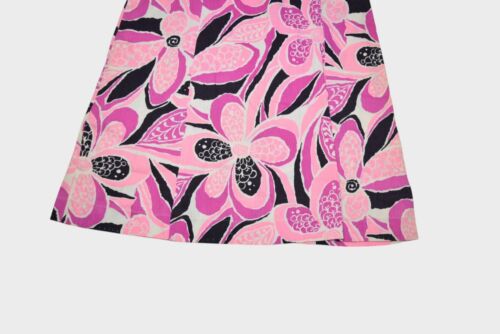Vintage Liberty Circle Dress Womens S Pink Floral Shift A Line Sleeveless 70s - Picture 2 of 9