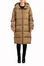 Prada Women's Brown Midi Down Puffer Jacket Parka Coat Us L It 44