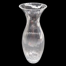 Darlington Crystal Vase Willow Vase Boxed Ribbed Glass Vintage Quality Vase