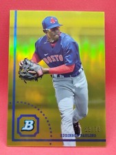 2022 Bowman Heritage Chrome Prospects Yellow Refractor /75 Eddinson Paulino 0_r