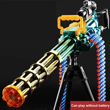 Soft Bullet Gatling Gun with Manual/Automatic Dual Modes Outdoor Shooting Game