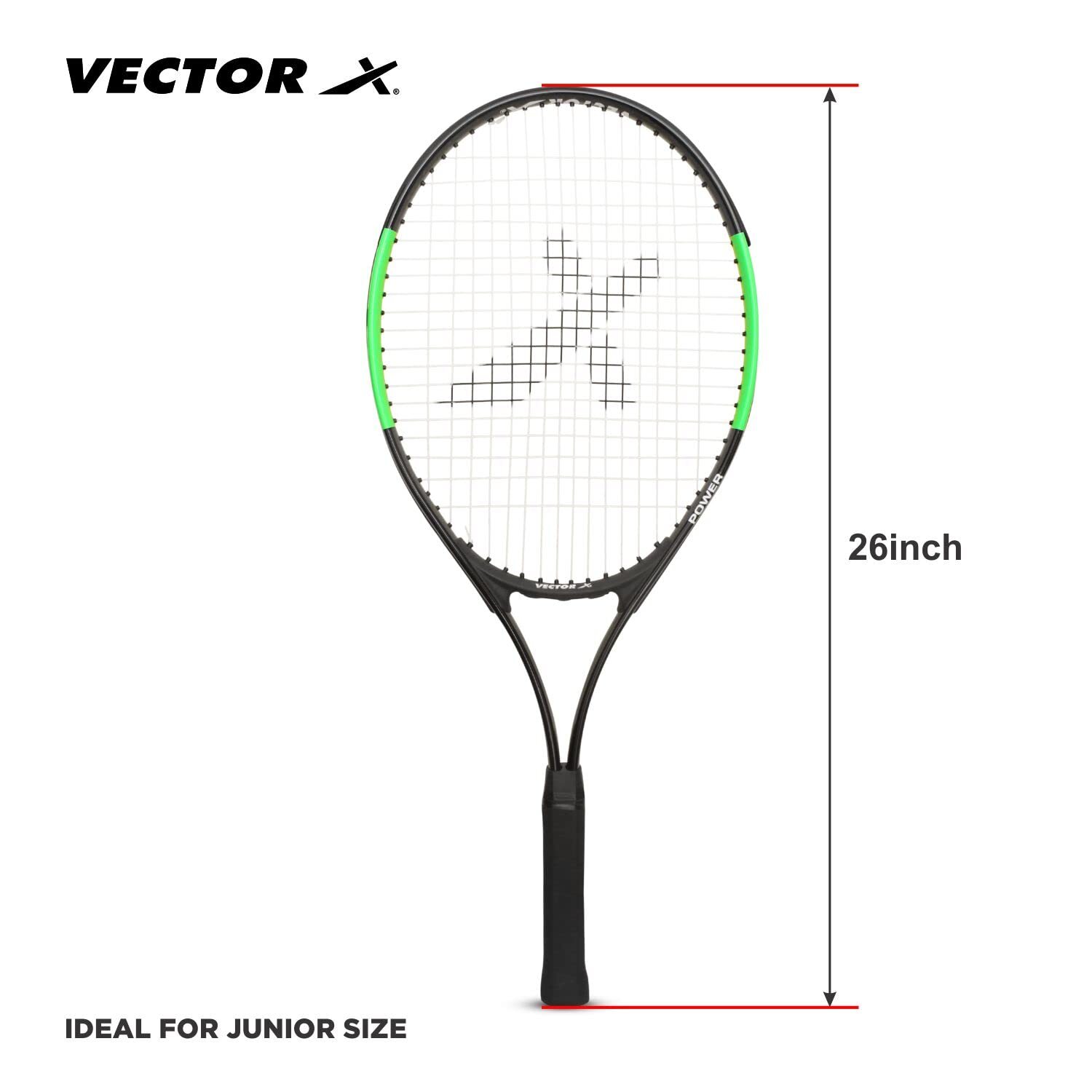 Vector X VXT520 Strung Tennis Racquet High Shock Absorption