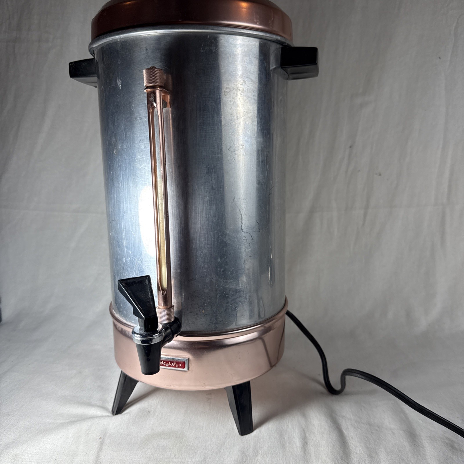 Vintage Atomic Mid Century Tricolator Auto Party Perk 42 CUPS TESTED