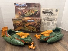 He-Man MOTU Vintage 1981 Wind Raider Assault Lander x2 w Box - Incomplete