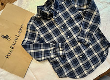 Polo-Ralph Lauren Boys Plaid Long Sleeve Button Up Shirt - Size 5-Bin250