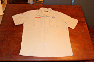 Boy Scouts of America BSA Men's Shirt Tan X-Large XL Vented Poly Microfiber