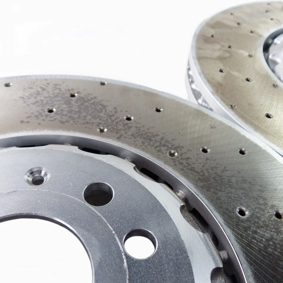 2x discos de freno delanteros perforados 357 mm originales VW Golf 8 GTI R Tiguan Audi S3 8Y - Imagen 4 de 4