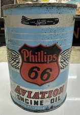 Vintage PHILLIPS 66 AVIATION MOTOR OIL Old ME...