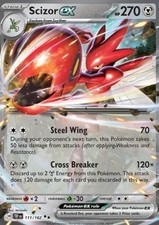 SCIZOR EX 111/162 DOUBLE RARE TEMPORAL FORCES POKEMON NEAR MINT