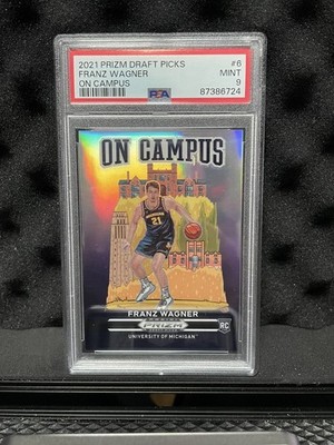 2021-22 Panini Prizm Draft Picks - Franz Wagner On Campus Casehit SSP (RC) PSA 9