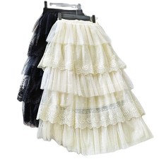 2024 New Spring Fashion Women Skirts Women Lace Skirts Long Lace Skirt Women Fas