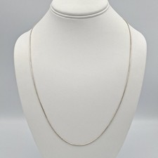 24" Long 925 Sterling Silver 1mm Thin Brazilian Snake Link Chain Necklace