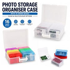 Jumbo Photo Storage Box 4" x 6" Craft Storage Photo 16 Cases Plastic Organizer
