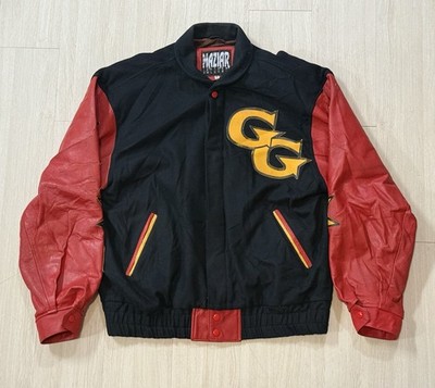 Vintage 90s Maziar Leather Gallery  Gold s Gym  Bomber Jacket Medium Body Build