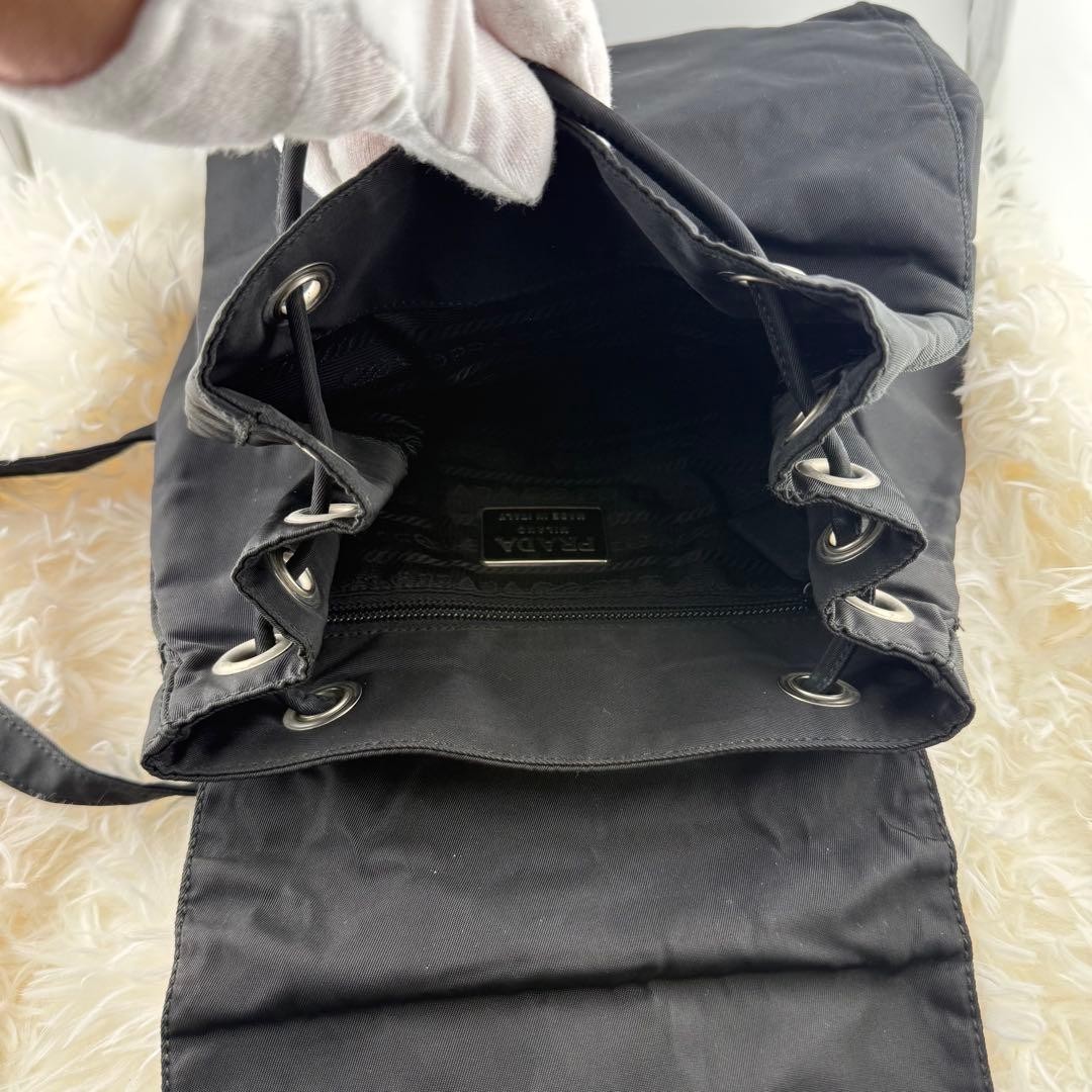 Prada Test Nylon Drawstring Backpack Black Lightw… - image 5