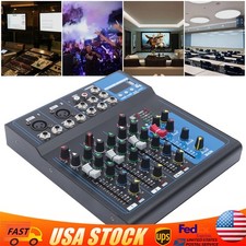 4 Channel Professional USB Mini Studio Audio Mixer Board BT Sound Mixing Console