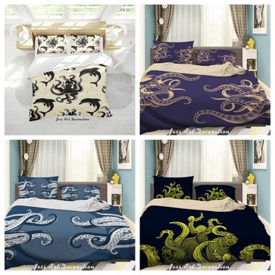 3D Octopus Tentacles Background Quilt Cover Duvet Cover Comforter set