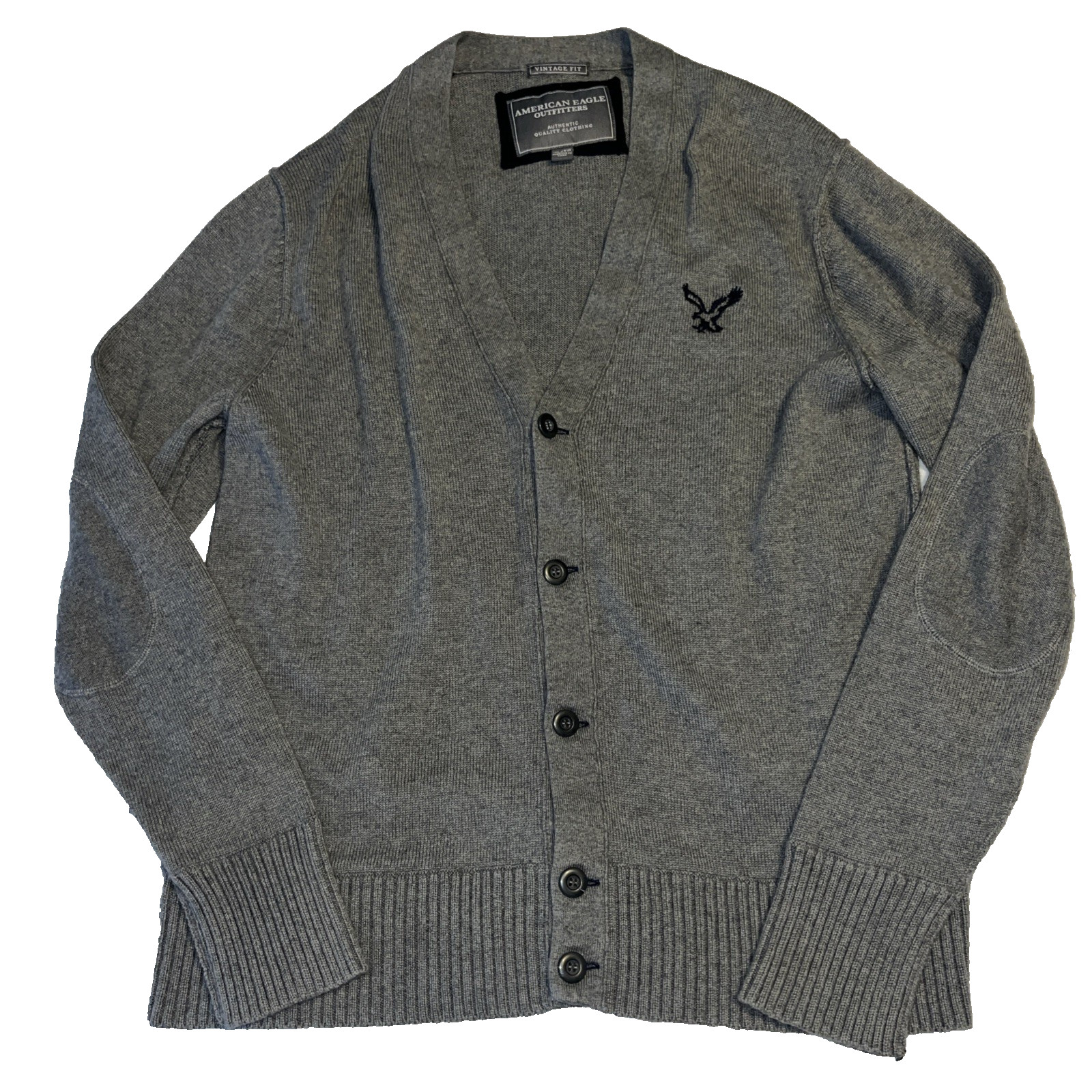 American Eagle Gray Wool Button Sweater Cardigan … - image 1