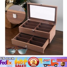 12 Slot Sunglasses Organizer Box Eyeglasses Display Case Storage for Women Men