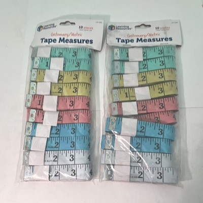 Learning Resources LER0363 Customary/Metric Tape Measure Set, 10pc Multicolor