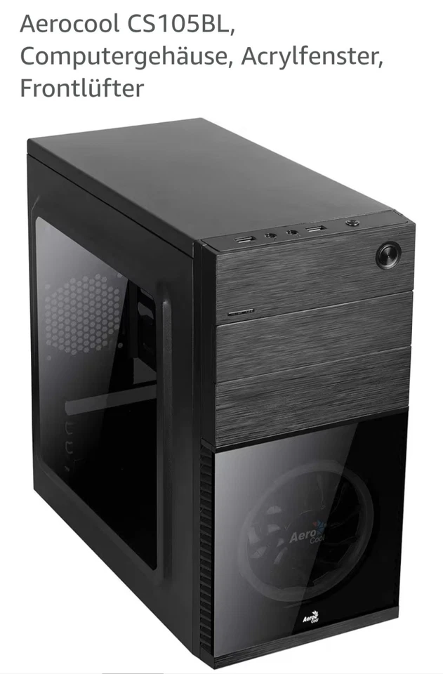Intel Celeron  Pc Aerocool CS 105 BL 1,99 GHZ, 8GB,240GB SSD Win 11 Pro - Bild 2 von 4