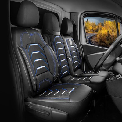 TAILORED SEAT COVERS FOR FIAT TALENTO 2015-2021 FABRIC & ART. LEATHER (Premium)