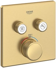 Grohe 29 141 Grohtherm Two Function Thermostatic Valve Trim Only - Brushed Cool