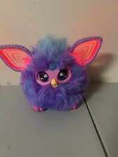 Furby Purple Plush Tie Dye Interactive Toy 2023 Glowing Ears Talks WORKS