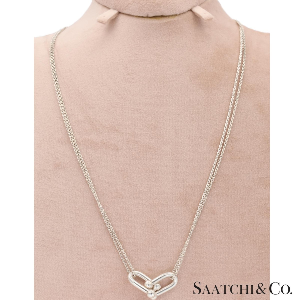 Tiffany Hardware Large Double Link シルバー Tiffany HardWear:Large Double Link Pendant in Sterling Silver