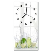 Wanduhr Aus GehäRtetem Glas Glas-Wanduhr Limette Schwarze Zeiger 30X60 Cm