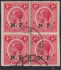 Tanganyika 1916 1d Scarlet Nyasaland Force Block on Piece