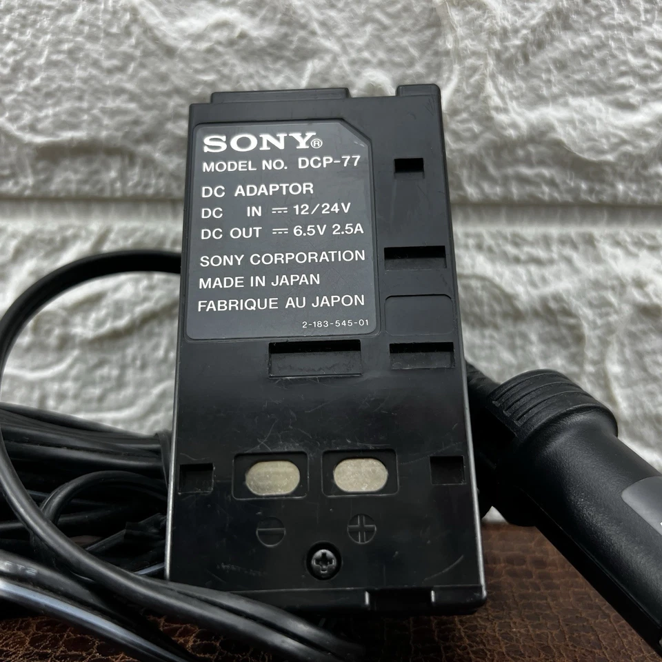 Original Sony DCP-77 DC Car Battery Power Adapter Video8 Hi8 Digital8 Camcorder - Image 3 of 4