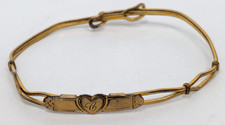 Vintage Kiddie Kraft Gold Tone Monogram C Heart Child Baby Bangle Bracelet
