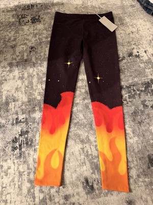Stella McCartney kids Tula  Flames Leggings Girls Size 14 Galaxy Fire Print,nwt