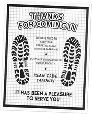 100 Pcs White Paper Floor Mats for Cars, 16x20 Disposable Auto White 100Pcs