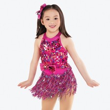 All Eyes on Me Large Child RC23952 Revolution Dance Costume Hot Pink