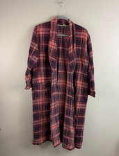 Vintage Beacon Blanket Robe Plaid Red Pattern Multicolor No Belt Fits LargeXL
