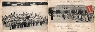 Vieux papiers militaire carte lettre double 1911