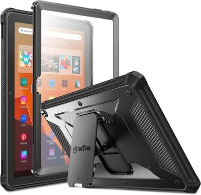Shockproof Case for Amazon Fire HD 10 (13th Gen 2023) Rugged Kickstand Cover