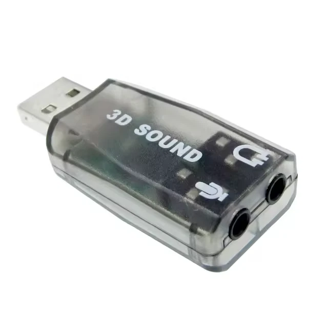 USB External 5.1 Sound Card 3D Virtual Audio Adapter Mic Speaker Plug & Play PC - Image 3 of 4