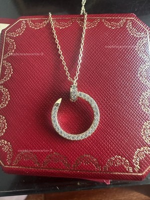 NewCartlerJuste Un Clou Diamond 18K White Gold Necklace 17''