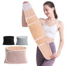 Velvet Winter Warm Waist Support Knitted Belt Fitness Sports Stretch Waistband
