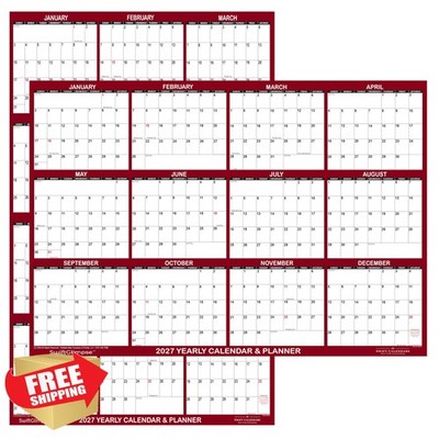 Swiftmaps 2027 Wall Calendar Maroon