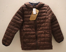 Gap 428485 Kids Sz XS Brown Recycled Lightweight PrimaLoft Puffer Jacket 80