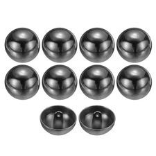 10pcs Metal Round Sewing Buttons 15mm Single Hole Craft DIY Button, Black