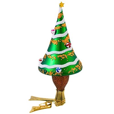 Blubom 4.00In Christmas Mushroom Clip On, Glass, Ornament  Fungus 2021156