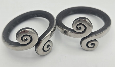 Metall Serviettenring Halter x4 Silber/Zinn in Farbe 4,5 cm hoch ca. 15 g NEU